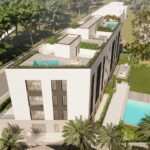 Edificio de 12 viviendas con piscina